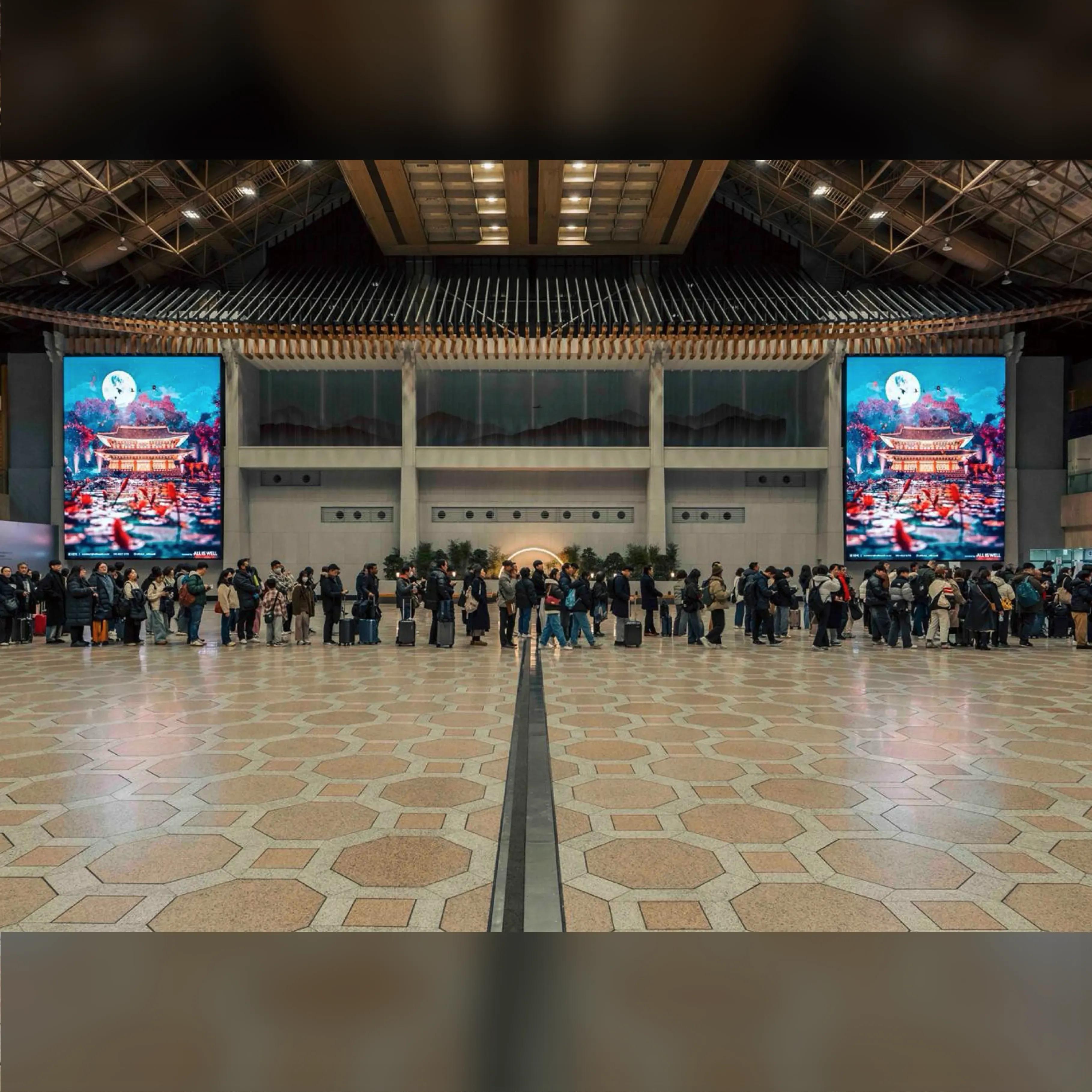 김포공항 국제선 3층 랜드마크미디어 김포국제공항 국제선 옥외광고 사진